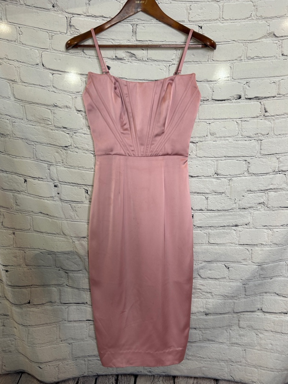 Dress The Population Pink Spaghetti Strap Sheath Dress Size X-Small